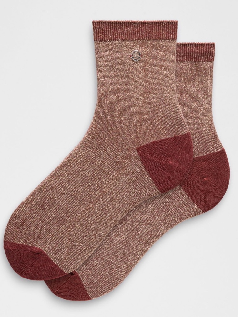 🆕 LULULEMON Glitter Quarter Socks Rockwood NWT Size L